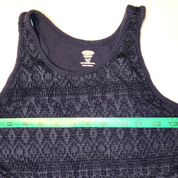 Lace Top Navy Blue Hi-Low Racer Back Dress - Picture 7 of 11